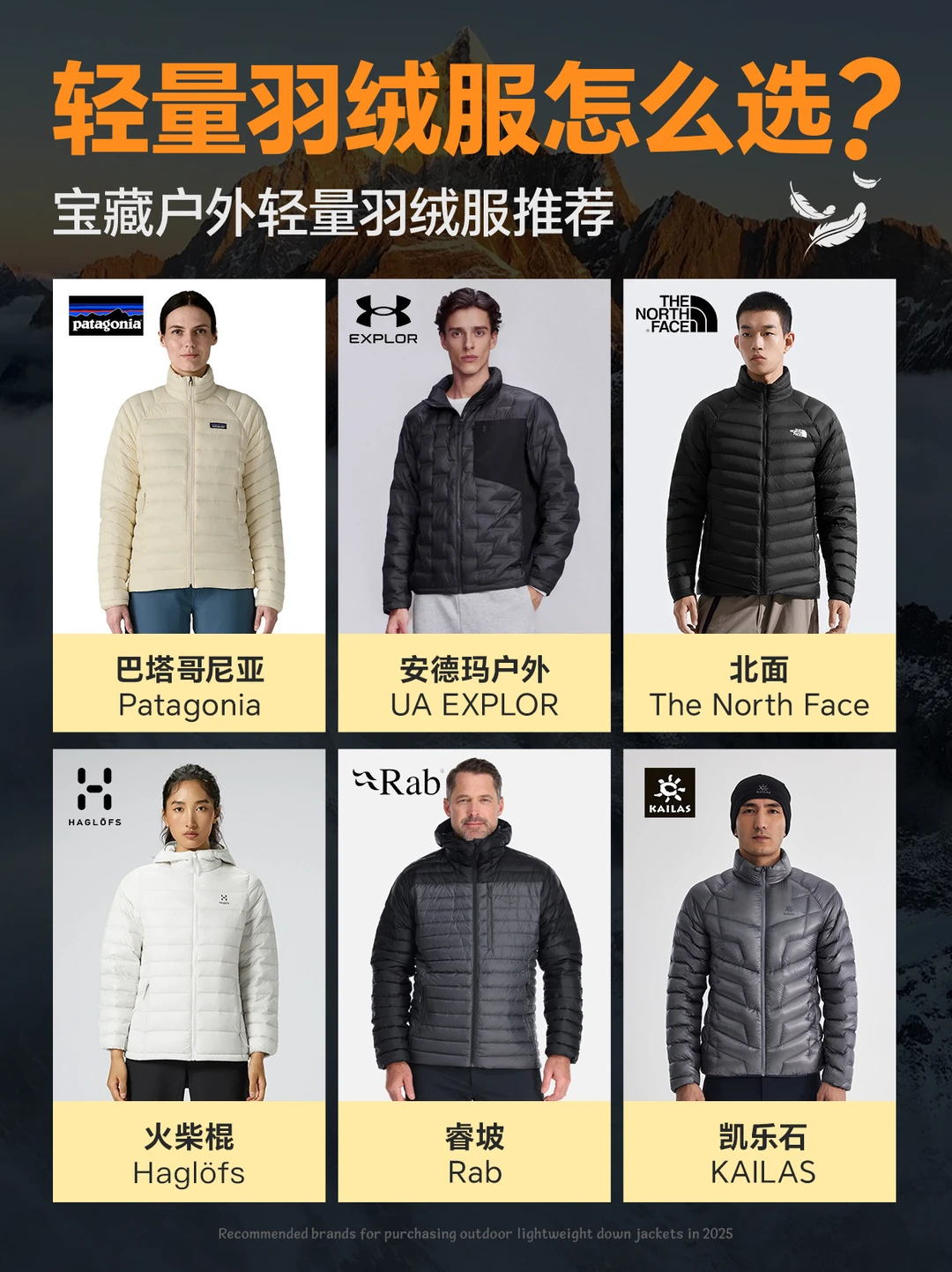羽绒服怎么选｜宝藏户外轻量羽绒服推荐🔥