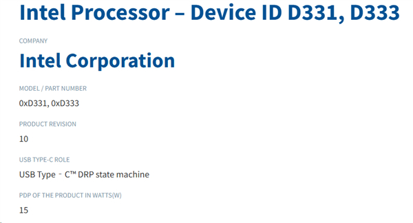 #Intel下代Nova Lake离发布又近一步# 
Intel下一代Nova Lake平台已通过USB-IF和PCI-SIG两大标准组织的兼容性认证，距离正式发布更进一步。USB-IF认证信息显示，移动版Nova Lake-H处理器符合USB4 80Gbps规范，桌面版Nova Lake PCH-S芯片组符合USB 3.2 Gen2标准，最高传输速率20Gbps。PCI-SIG认证名单显 ​