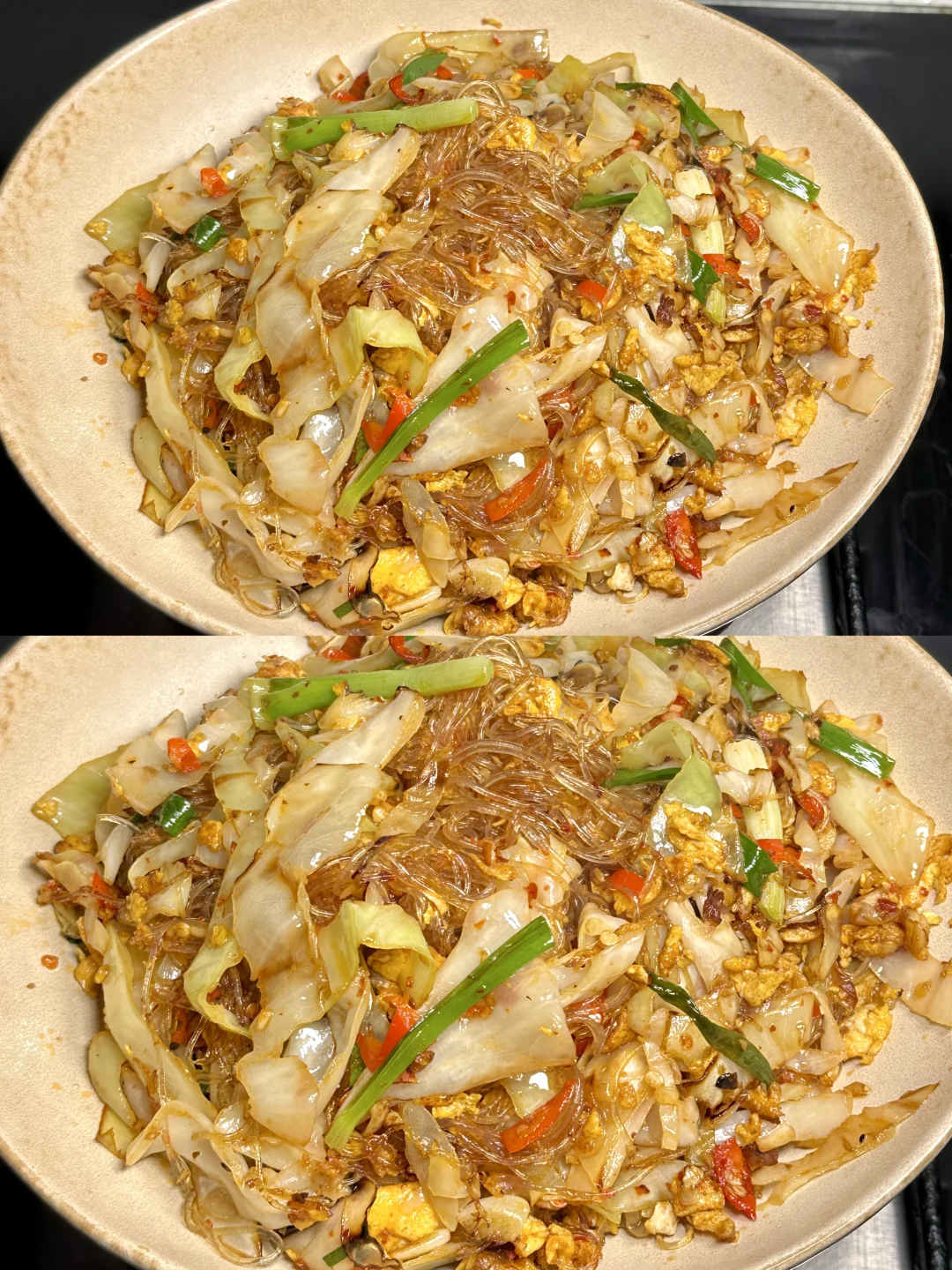 香迷糊了！包菜炒粉丝 简单好吃～