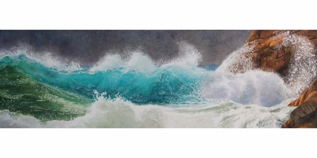 水彩/海浪