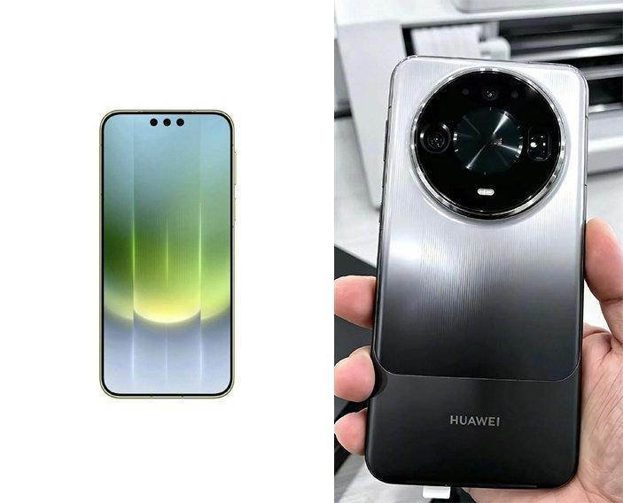 #华为Mate90正面外观曝光# 背面的话是经典的星环造型，喜欢吗？[笑而不语] ​