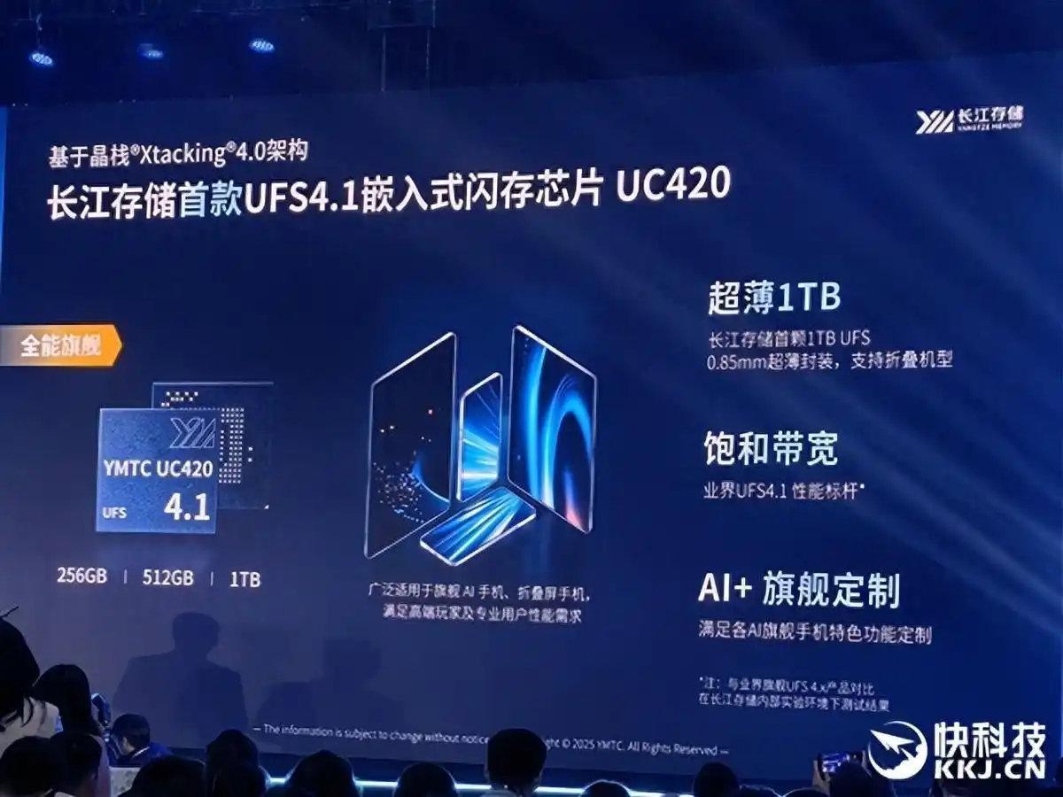 另外长江存储的UFS4.1去年3月就官宣了，目前还没见到手机厂商实锤采用。
希望早点看到长鑫+长存+国产SOC+国产屏幕的旗舰机。 ​