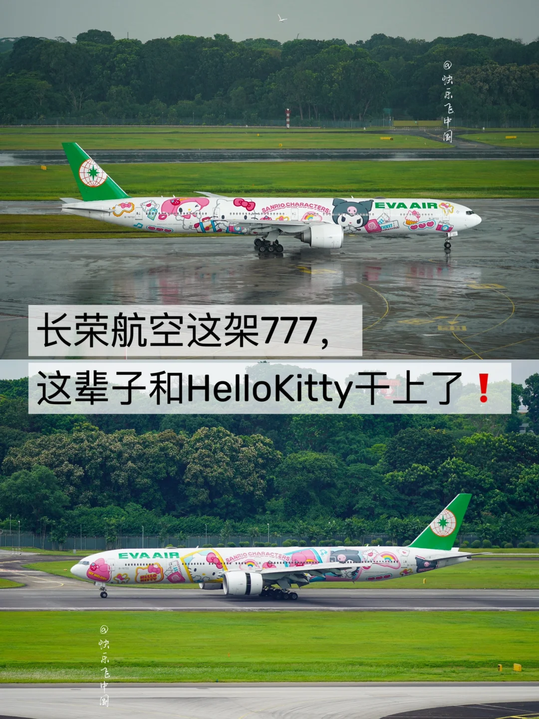 长荣航空这架777，这辈子和HelloKitty干上了