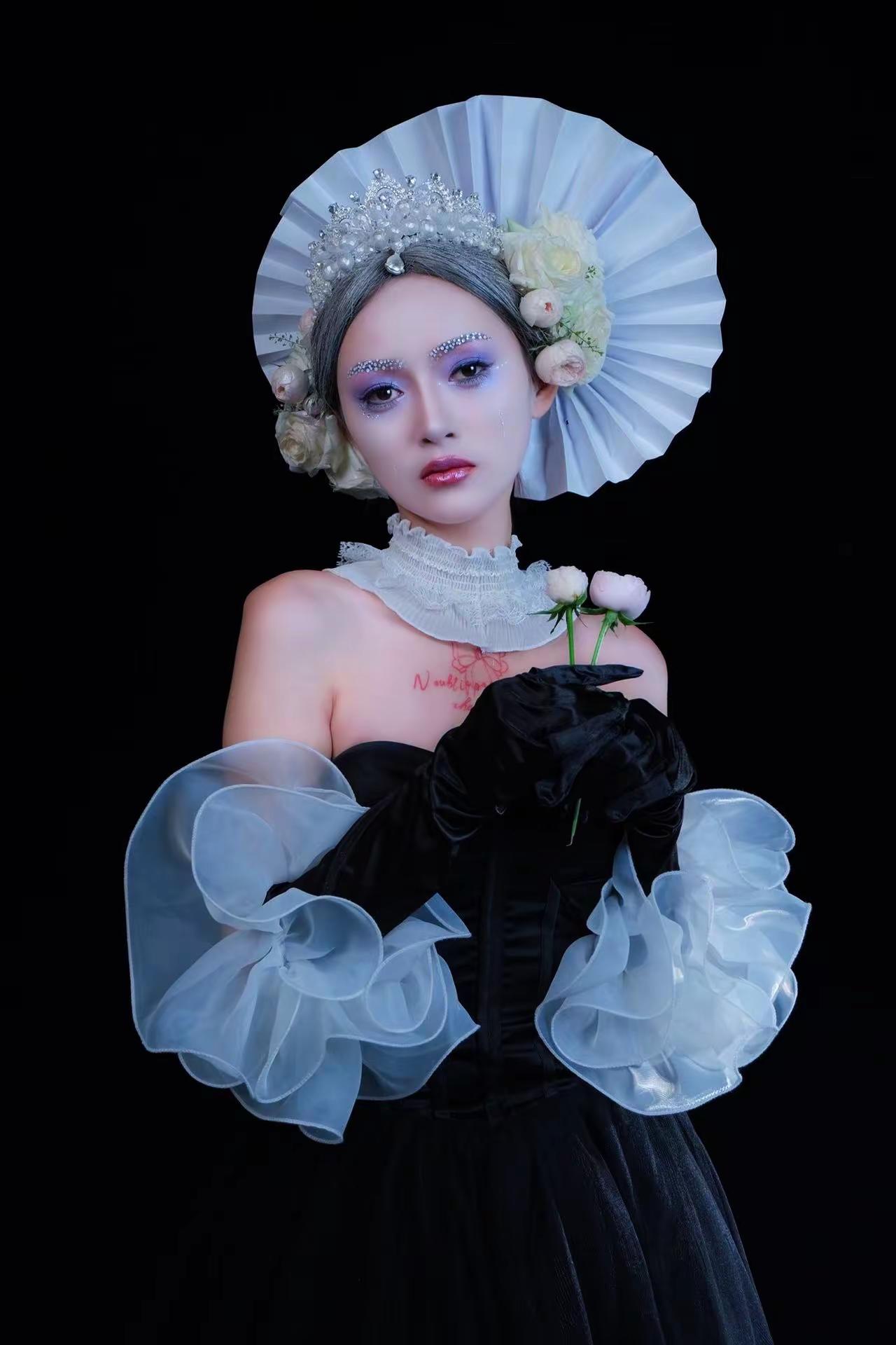 巴洛克风格妆容紫色烟熏妆、辛苦了我的模特小姐姐🧍‍♀️