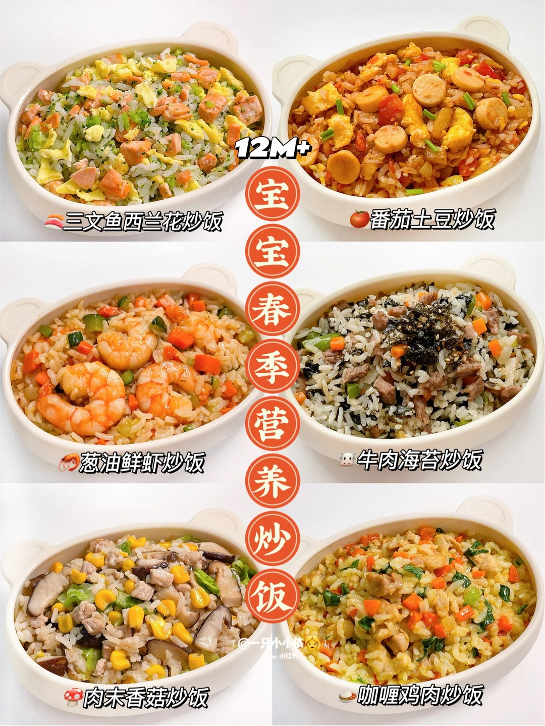 12M+辅食｜宝宝春季营养炒饭合集，一周不重样