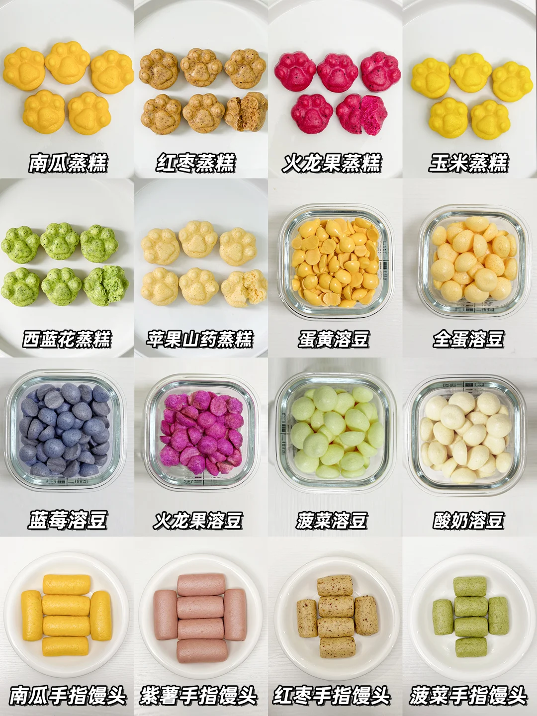 16种宝宝手指食物合集‼️蒸糕溶豆馒头可收藏