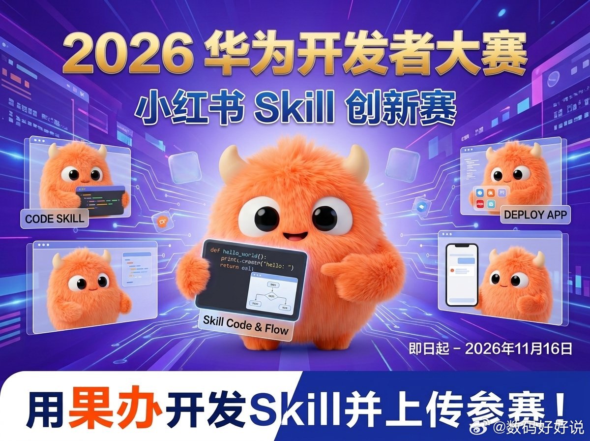 📝想参加华为开发者大赛？手把手教你开发&上传参赛Skill！
🤖果办OfficeAce参赛教程｜参加2026华为开发者大赛小红书Skill创新赛，作品可选用果办OfficeAce来开发提交✅
📌前置要求：完成大赛报名，账号实名认证，使用华为云主账号，安装好果办OfficeAce。 
🔧Skill开发两种方式： 
①自然语言 ​