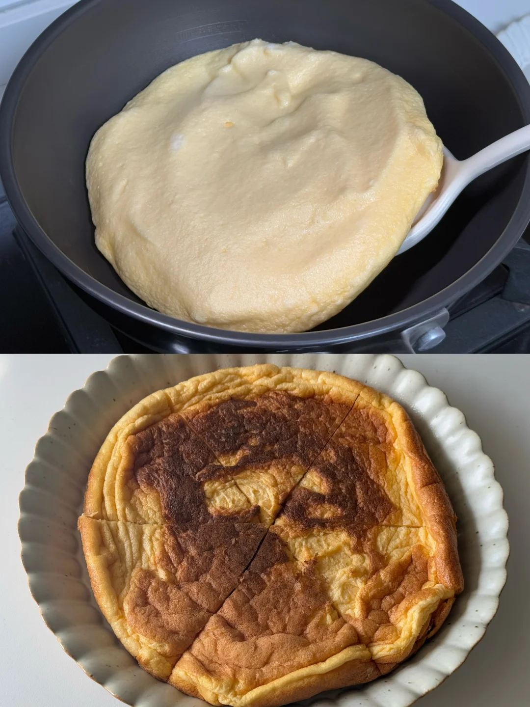 只用3个鸡蛋🟰➡️简易版舒芙蕾蛋糕