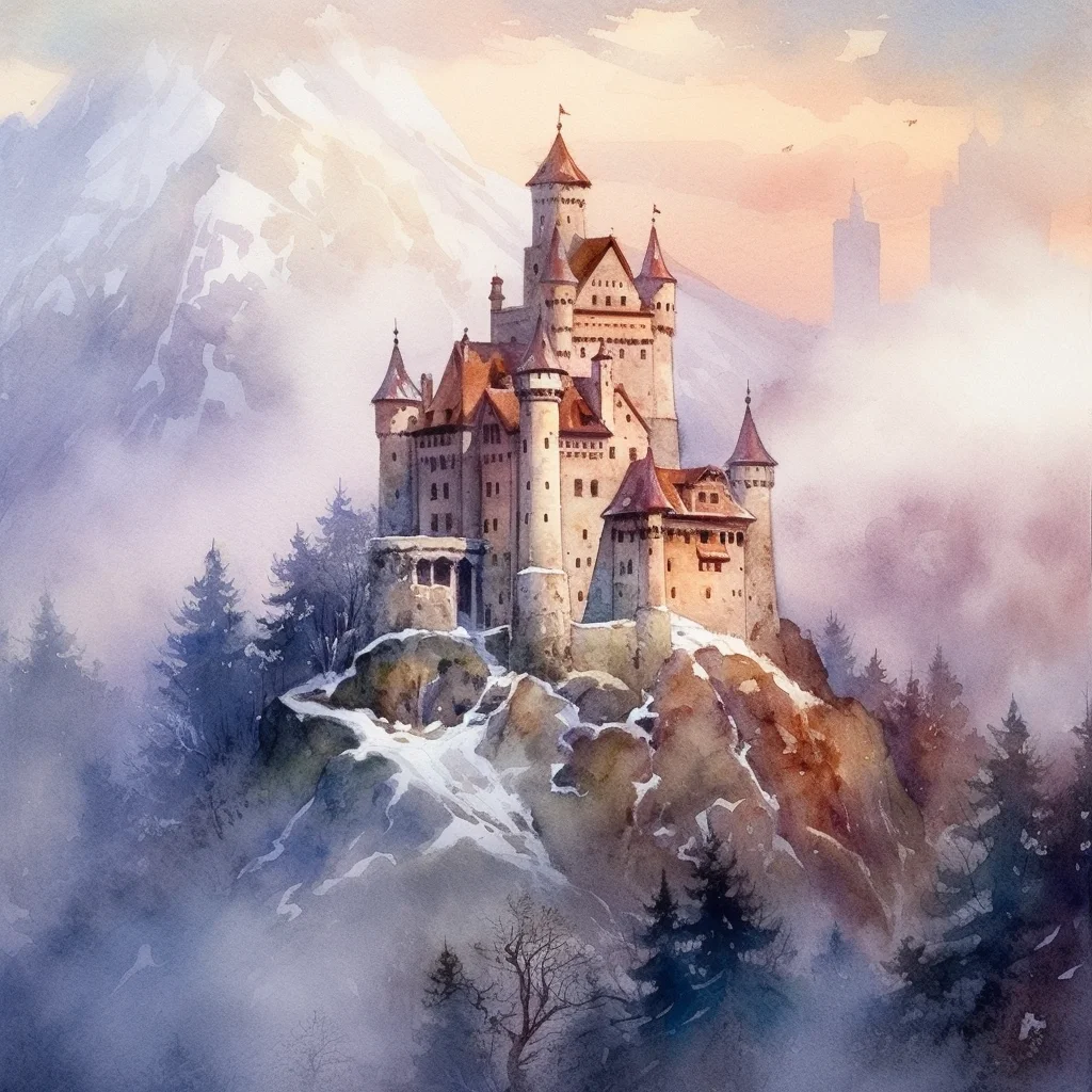 AI水彩：城堡