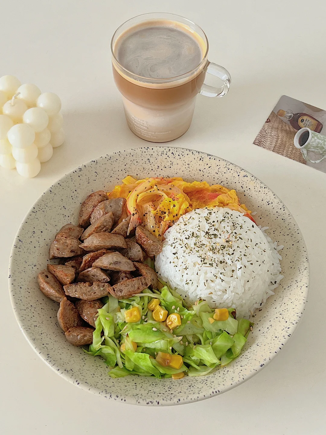 普通人的减脂餐｜巨好吃的蟹柳滑蛋牛丸饭🍱