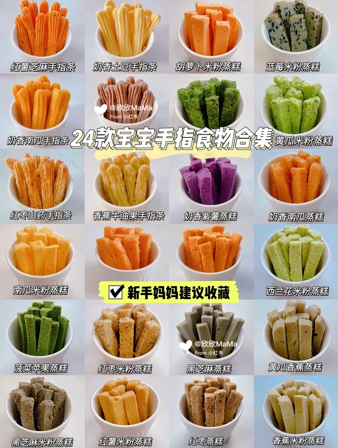 7M+宝宝辅食｜24款宝宝手指食物合集软糯好吃