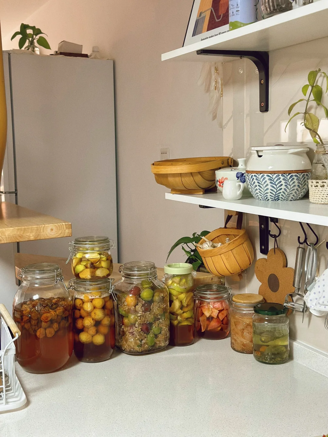 梅子露太好喝了所以又做了苹果露桃子露