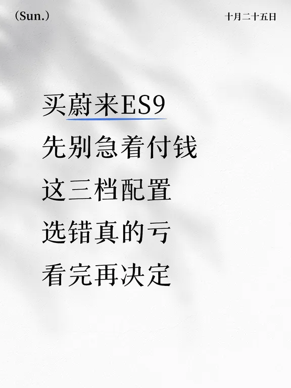 到底谁在挑蔚来ES9？