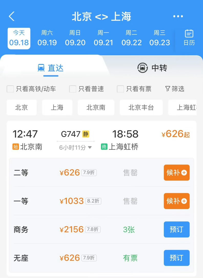 #十一高铁票涨价#
12306回应十一高铁票涨价：高铁的票价是浮动的，并不固定，特别是在节假日进行浮动是正常的。就算节假日有折扣算下来还是比平常贵了，吃相难看 ​