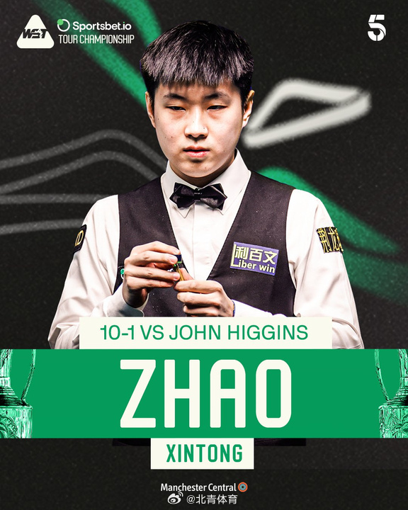 横扫！  绝对大胜！赵心童10-1希金斯晋级巡回锦标赛决赛，将战特鲁姆...