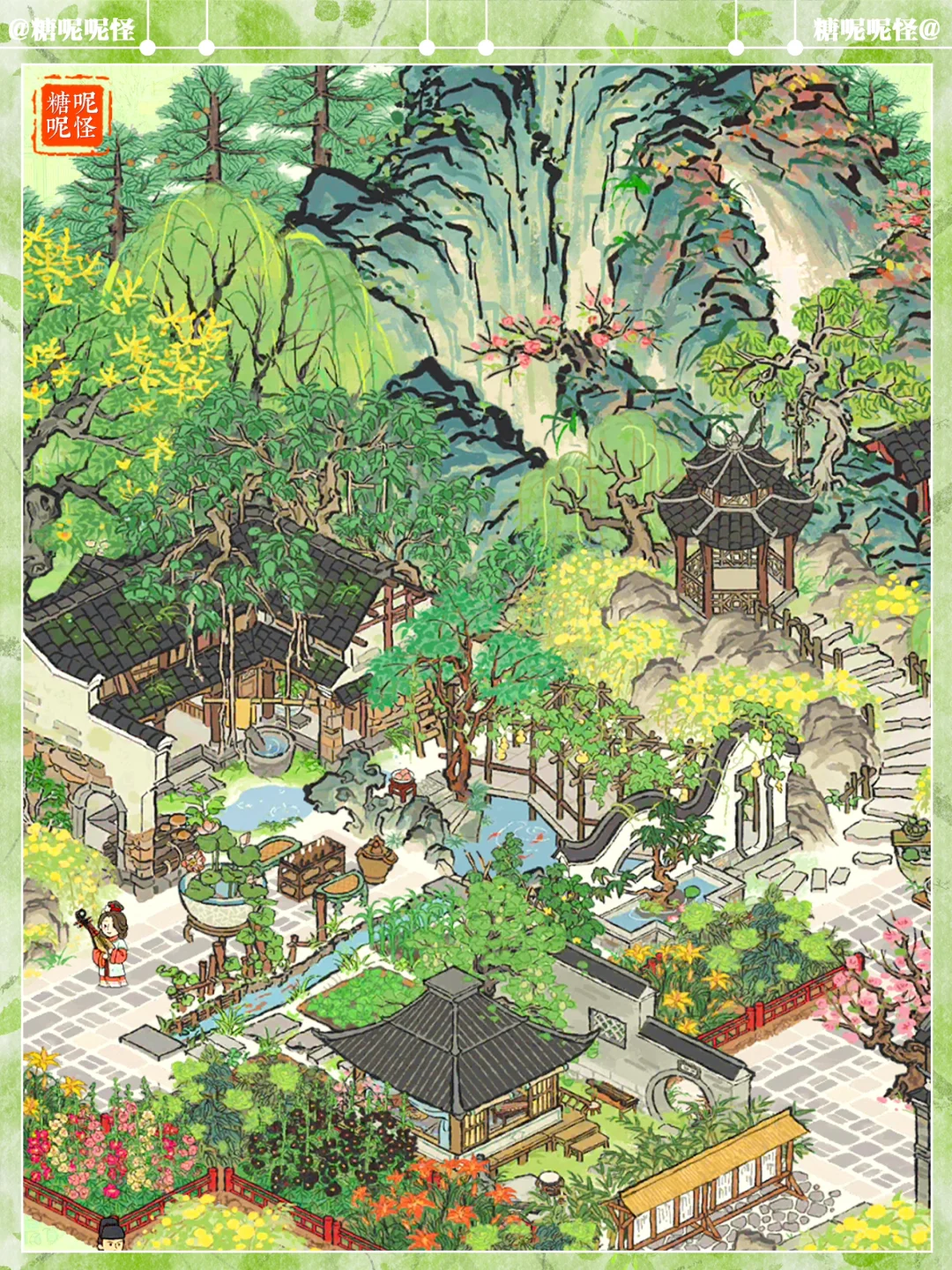 吉祥长廊连接，山间赏春，山下吃茶🍃🍃