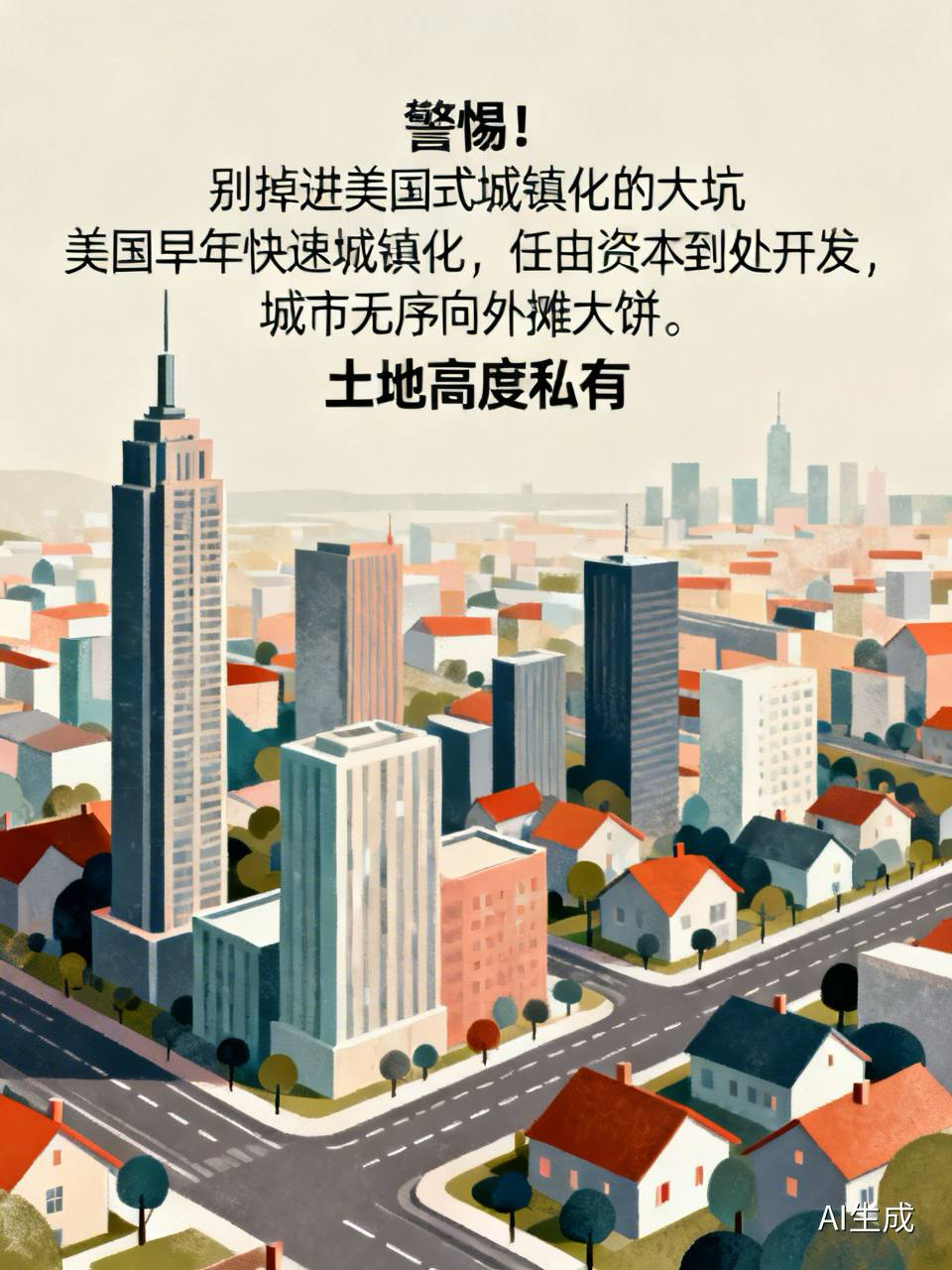 警惕！别掉进美国式城镇化的大坑

很多人以为，城镇化就是照搬