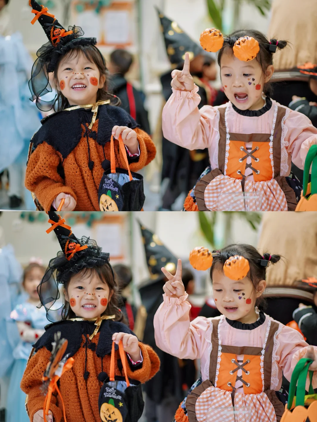 "嘻嘻，是扮演捣蛋鬼的一天🎃"