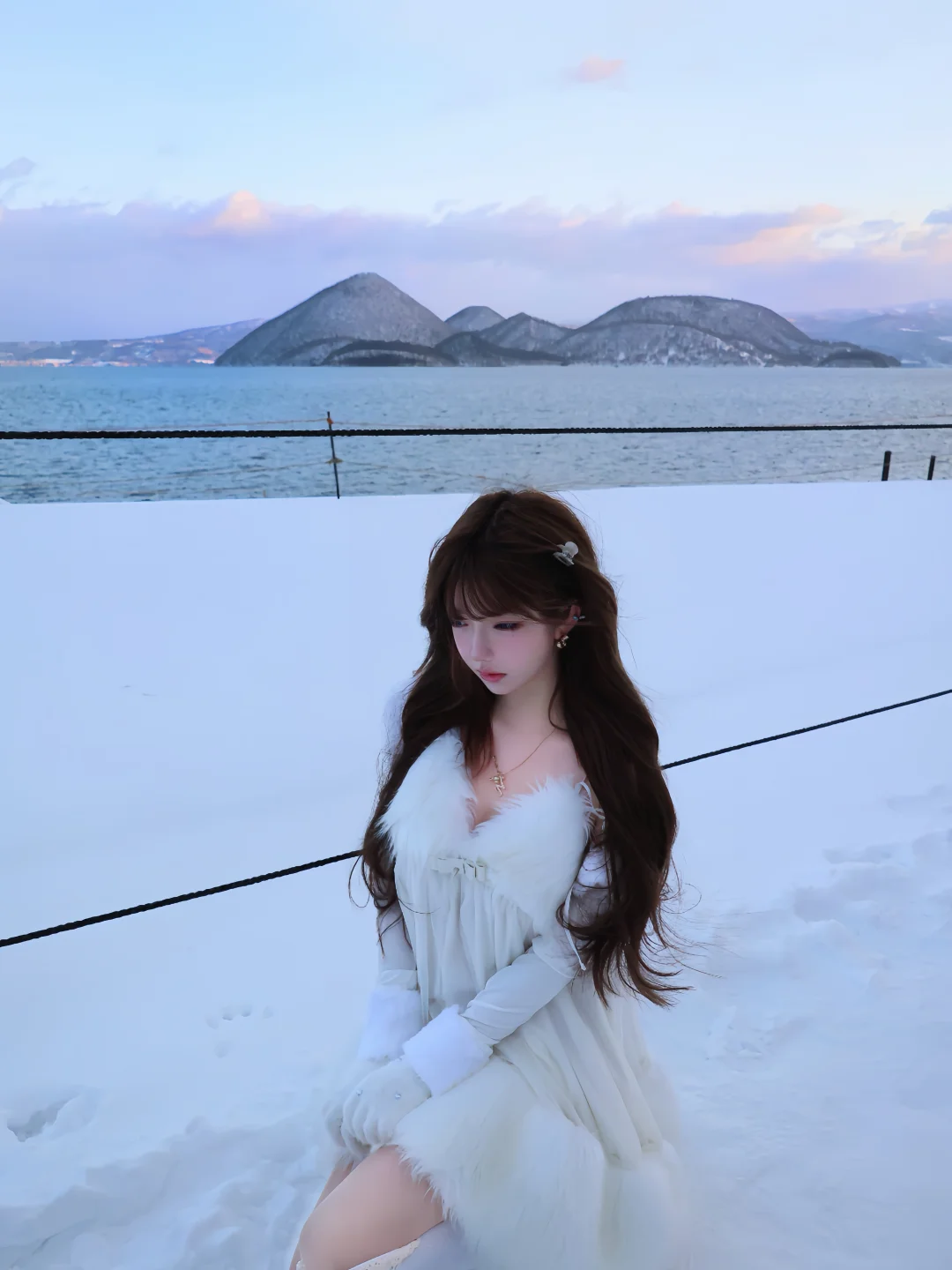 贪恋雪天里的的golden hour❄️*