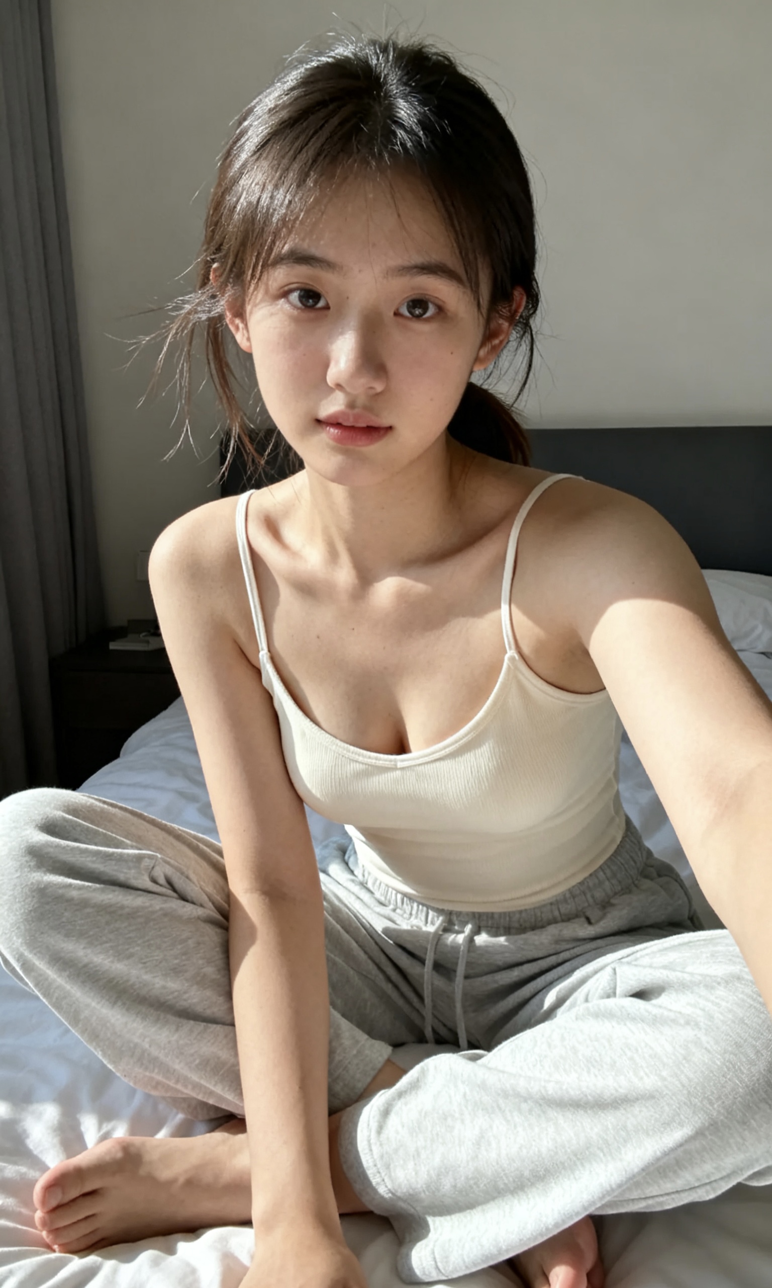 少女感是什么？不是刻意的扮嫩，而是这种由内而外的松弛与纯净。像一杯温牛...