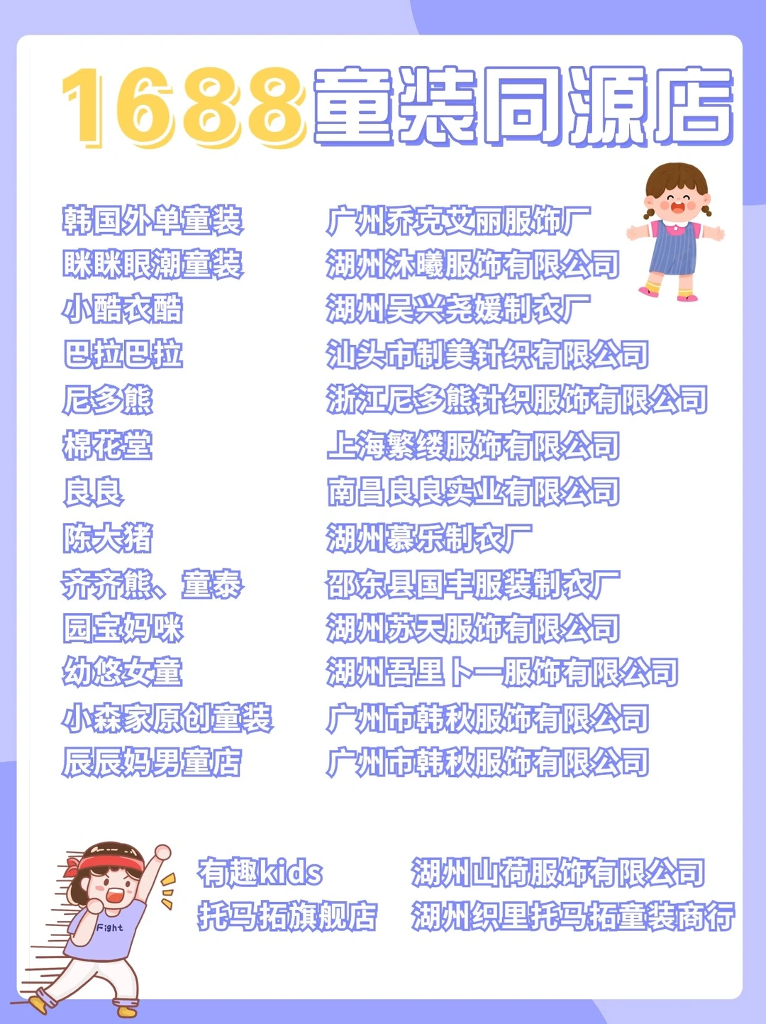 熬夜整理💪一定要知道的1688网红童装同源店