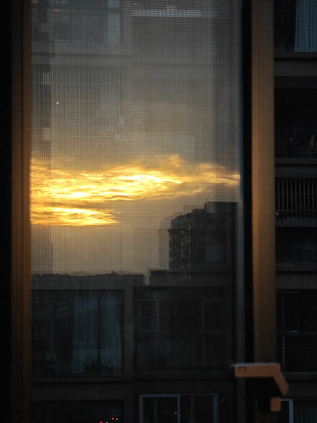 在窗户上欣赏夕阳🌇
