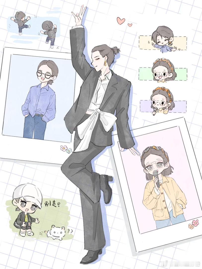 #宋佳[超话]#  
画了那天vlog里的一些萌萌的瞬间[憧憬] ​