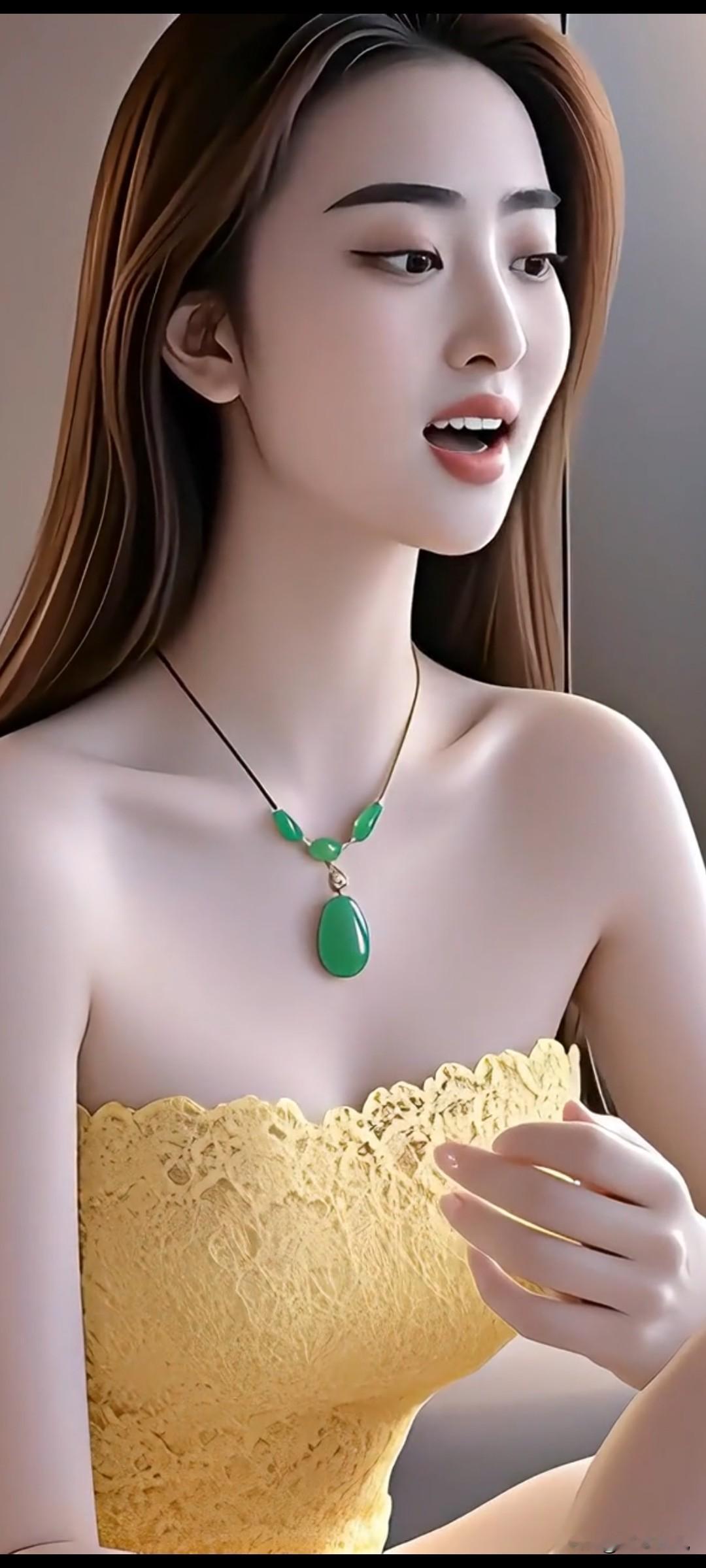 看到穿黄色蕾丝裙的漂亮小姐姐，就想起了赵雅芝和祝绪丹穿同款裙子的绝美模...