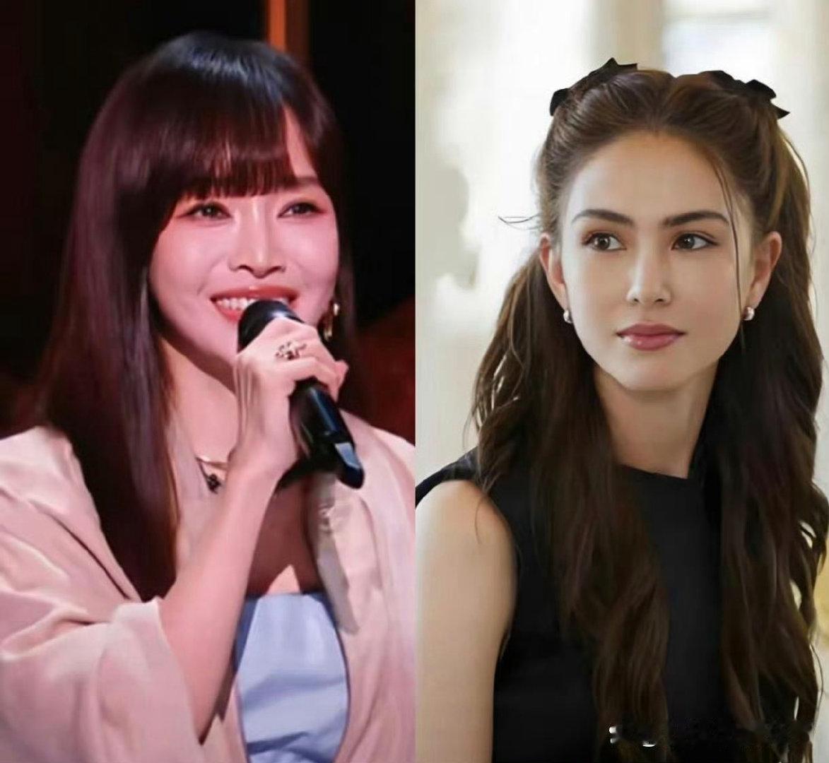 左边侯佩岑，右边昆凌。
左边是周杰伦前女友，右边是周杰伦老婆。
周杰伦上辈子拯救银河系了吧？不然这么好的两个女人，一个曾经拥有，一个现在拥有，真的太让人羡慕了！ ​