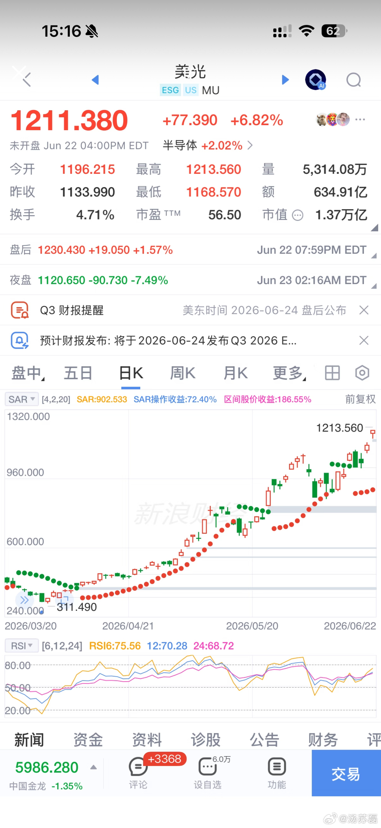 不知道其他板块，比如光啊，会不会一起共振？ 最近最好先溜为上 ​​​