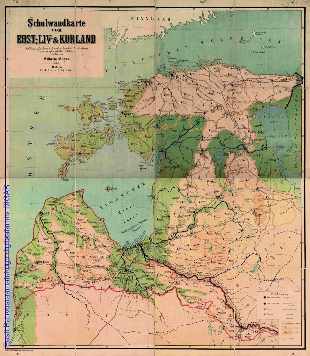 1884年，俄罗斯帝国总督管辖区的学校挂图