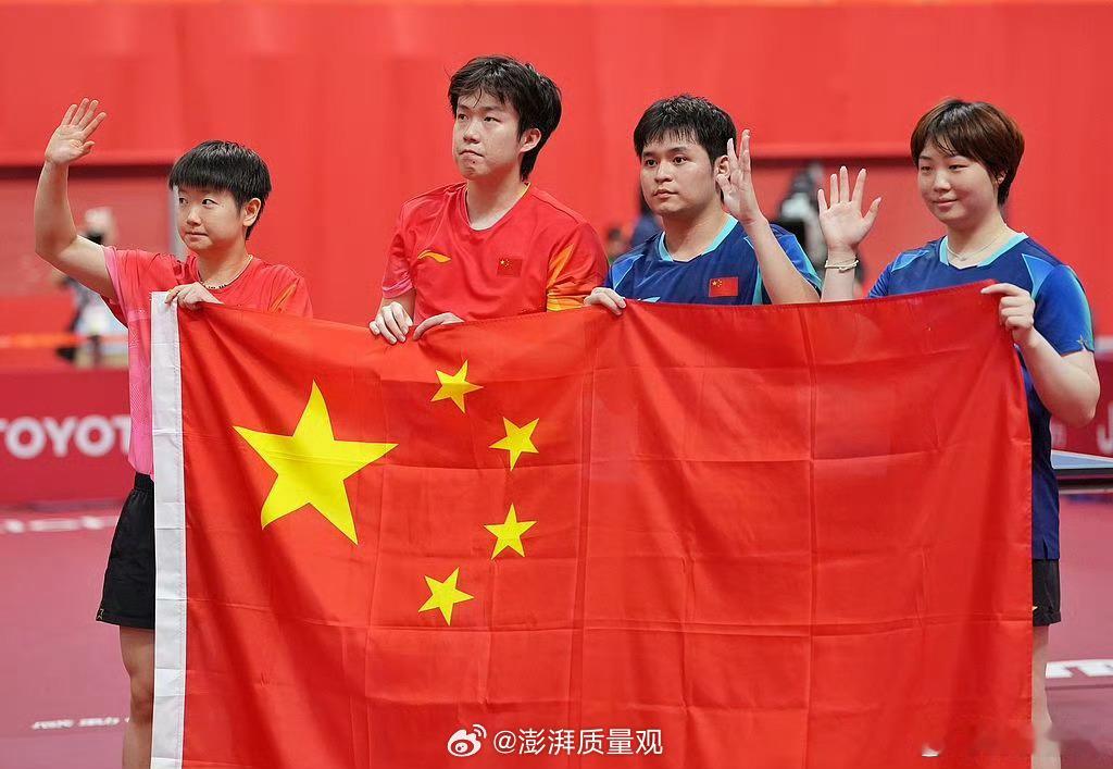 #动漫组合回应混双夺冠#【“动漫组合”：看着是横扫，打起来是苦战】#蒯曼称4比0赢莎头却是苦战#9月26日，爱知·名古屋亚运会乒乓球混双决赛上演一场“国乒内战”，王楚钦/孙颖莎与林诗栋/蒯曼成功会师，最终“动漫组合”4比0战胜“莎头组合”。

赛后，蒯曼表示，中国队能够会师混双决赛，是值得大家开 ​