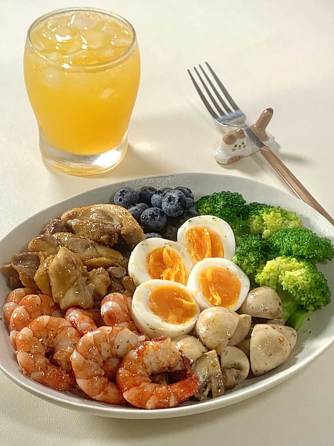 干净饮食🥗虾仁鸡腿肉西兰花拼盘🍳