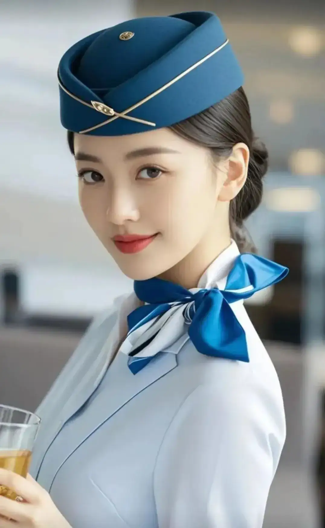 这空姐好漂亮啊！美丽动人又大方得体！空姐都是精挑细选出来的合格美女！有...