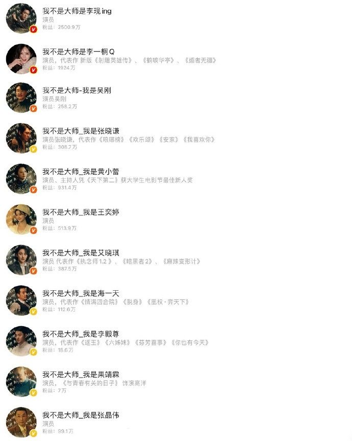#黄小蕾原ID也换不回来#
《我不是大师》这部剧剧里剧外怎么都这么逗啊，全员人间清醒们[喵喵]
 #李现的原id还能改回来吗# 
#李现快看看你的ID还在不在# ​