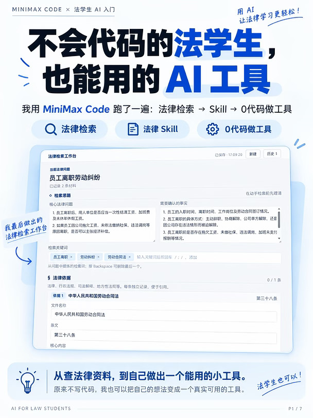 不会代码的法学生，也能用的 AI 工具