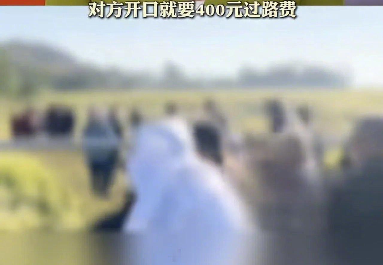 离谱！湖北黄梅，出殡路上遇村民拦路要400元过路费！家属报案后，无奈支付200才被放行。网友：“报警了居然还能支付200元，难道是报了假警？”

出殡那天，李先生怎么也没想到，他岳父的最后一程，会被拦在半道上。

灵车开得好好的，前面突然站出来一个姓向的村民，张嘴就要400块过路费。

李先生当时 ​