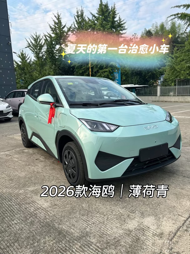 年度神仙配色！比亚迪海鸥薄荷青实车直出