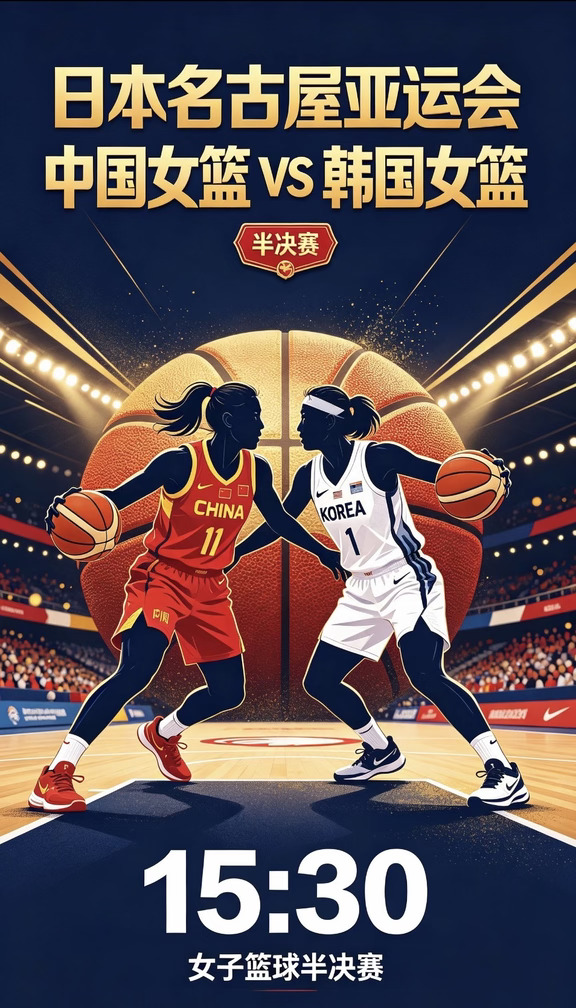中国女篮半决赛VS韩国女篮