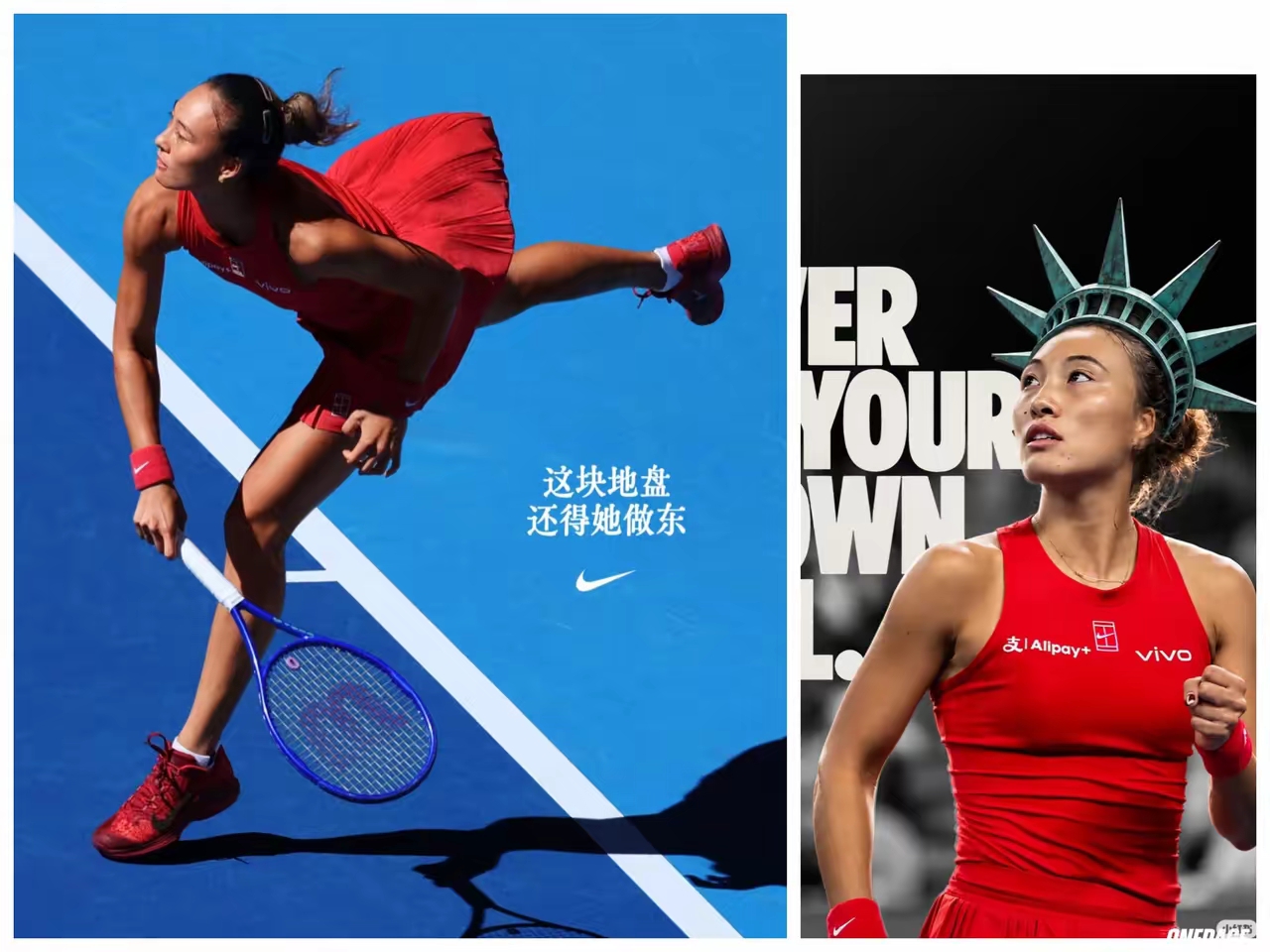 郑钦文万万没有想到，自己在比赛现场的照片，成为业内标杆动作。

下面的照片是摄影师无意间抓拍，但往往经典都是在不经意成就的。

大家常说遇强则强，实力不详。

郑钦文就是这样的人。

她为了梦想，在比赛场上肆意挥洒着汗水，与对手紧紧地咬紧比分的时候，选择从容应对。

不管是比赛现场，还是现实生活中。