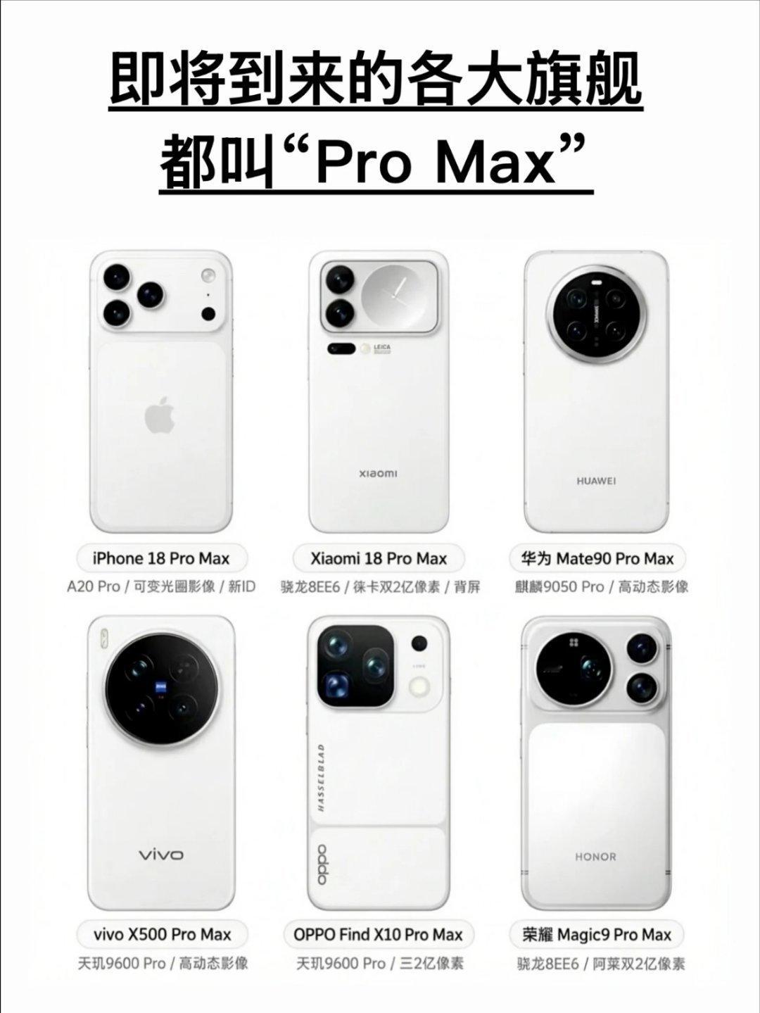 #为什么今年都在做ProMax#我觉得每家的产品线命名一致，对于大家来甄别手机是好事儿。不过各家扎堆推出Pro Max，不只是简单跟风。是因为硬件成本上涨，超大杯可以承担更高利润。

但后缀只是代号，我更看重Pro和Pro Max之间实实在在的体验差距。不希望仅仅靠名字拉开档位，真正的配置提升才值得用户买 ​