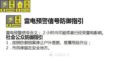 【深汕特别合作区发布雷电预警信号】 深圳市气象台2026年10月01日20时58分在深汕特别合作区、深汕海域发布雷电预警信号，预计2小时内我区将受雷电影响。市民停留在安全地方；停止户外易燃易爆危险作业，并加强防雷安全管理。 ​