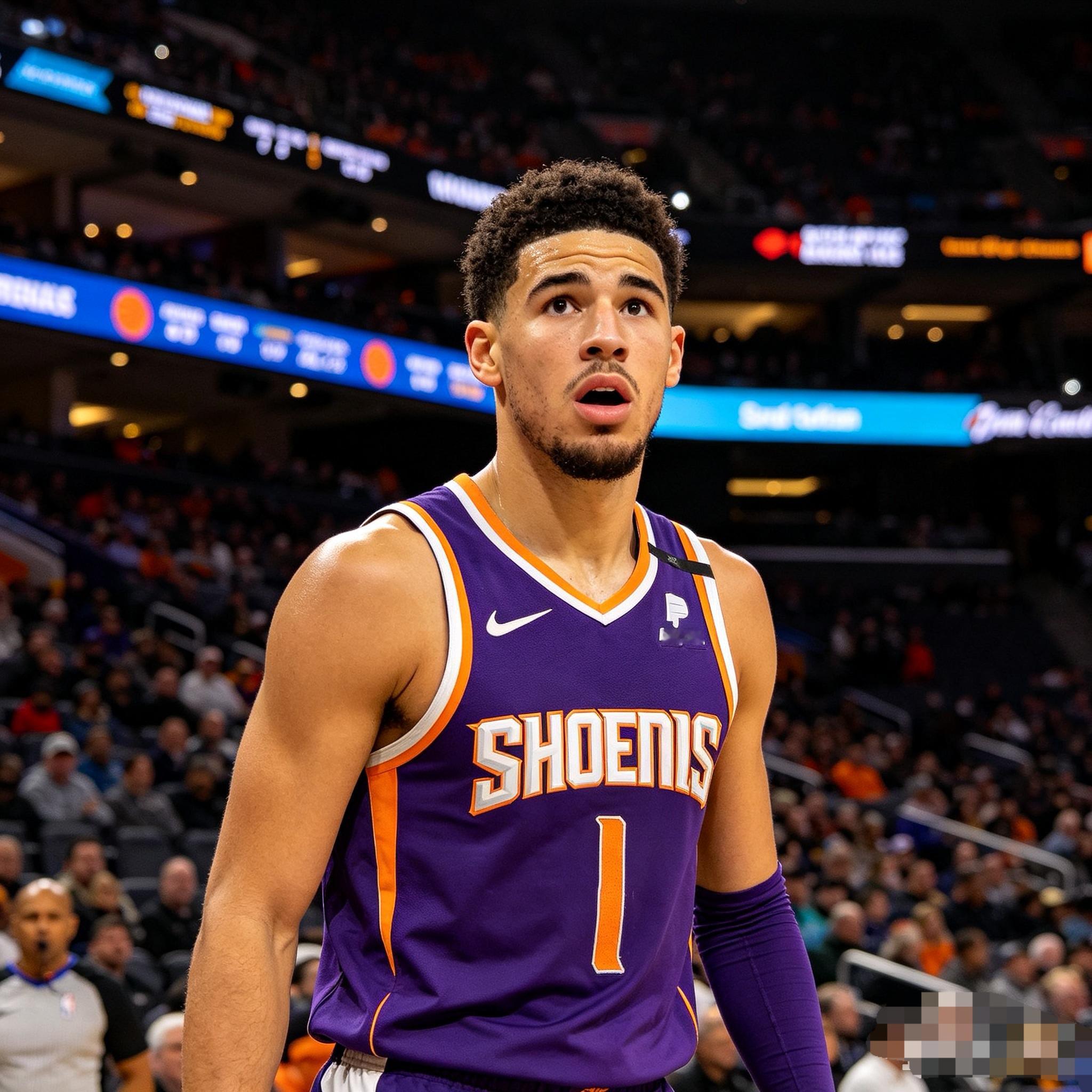 离谱！NBA官方取消布克技犯，却罚他3.5万美金！这操作看懵所有人(直...