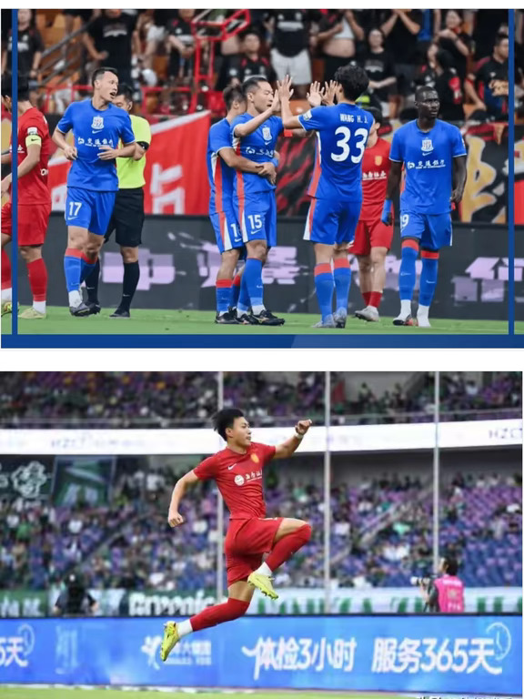上海申花客场3比1战胜重庆铜梁龙！