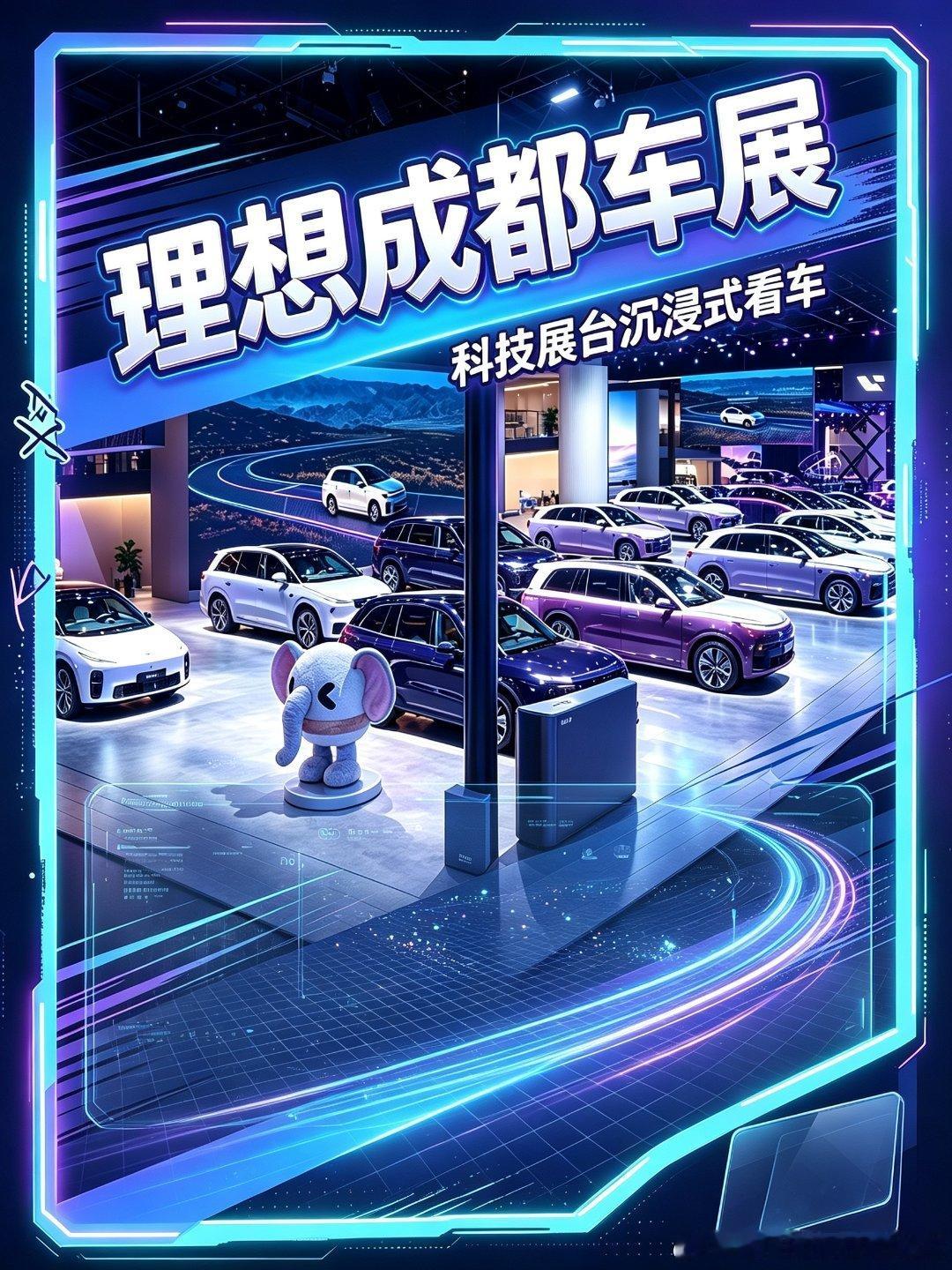 #理想汽车# 🚘2026理想成都车展 2026 成都国际车展，理想携全系车型集体亮相，改款新款理想 MEGA迎来车展首秀
作为本次展台最大看点，新款理想 MEGA并非小改微调，更像是产品力拉满的 “完成体”。智驾硬件大幅升级，激光雷达从 1 颗升级至 4 颗，新增侧向、后向固态激光雷达，搭载马赫 M100 智驾芯 ​