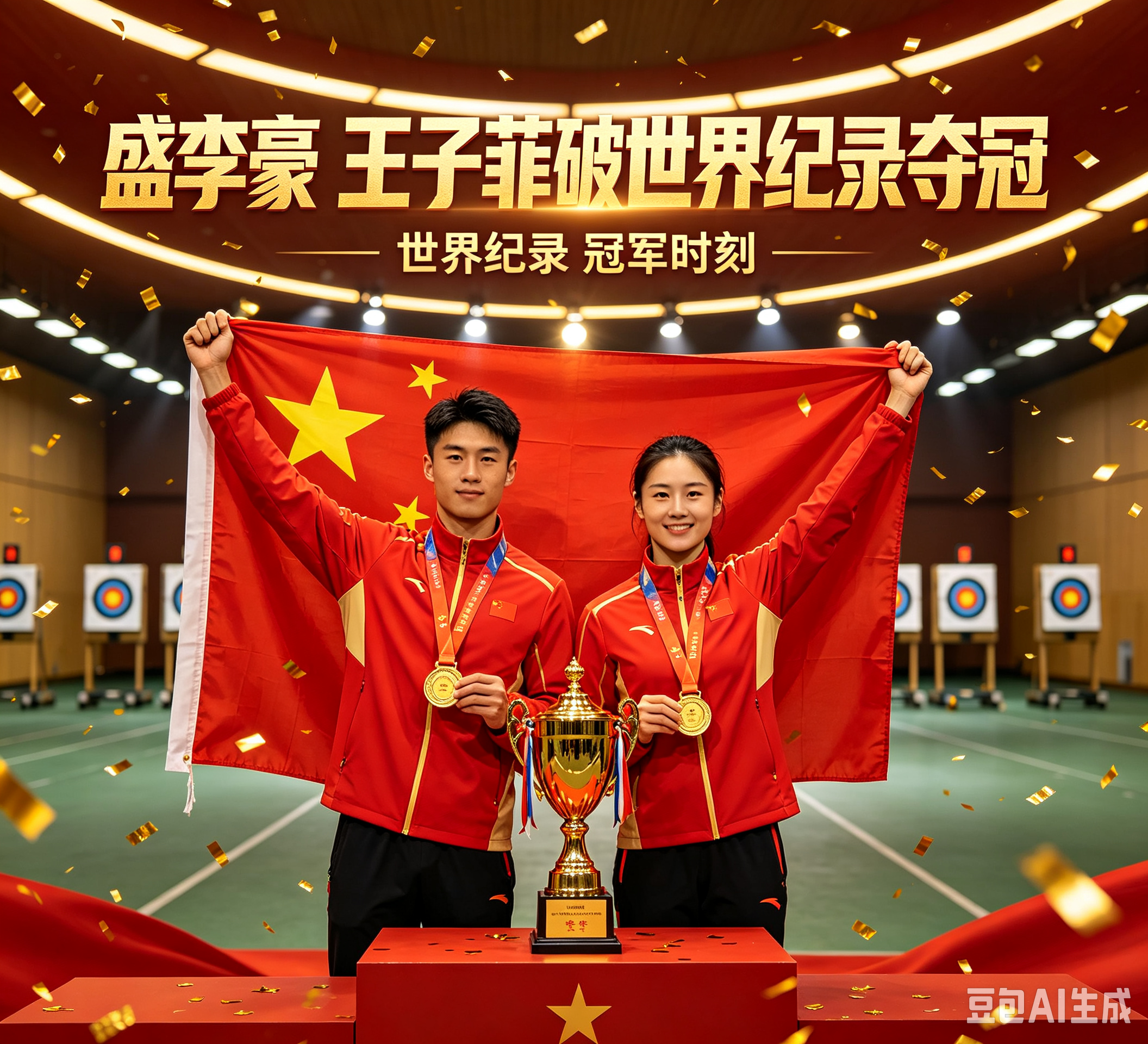 638.9+507.1两破世界纪录 盛李豪/王子菲把亚运射击打成 大魔王现场
