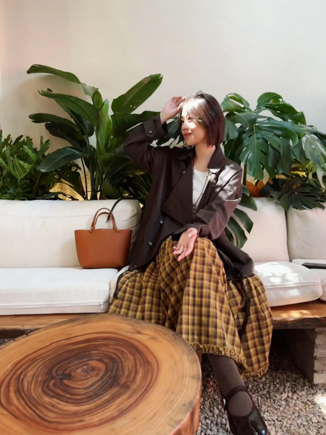 风衣和格子裙在一起好秋天🍂