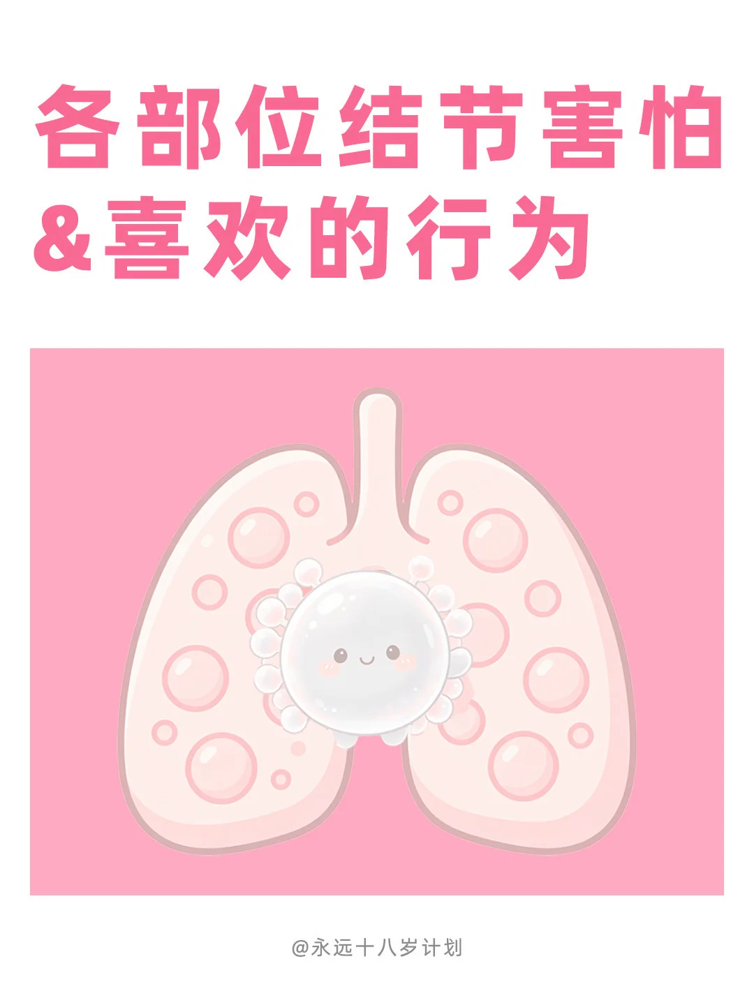 永远十八岁  各部位结节害怕&喜欢的行为
