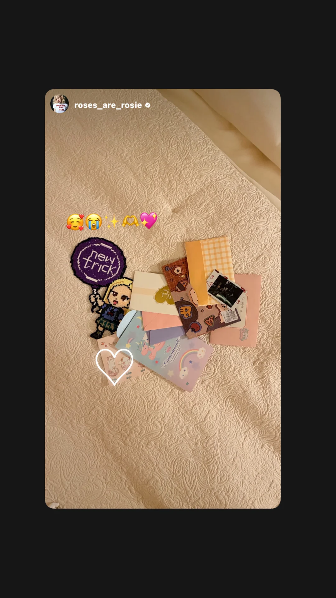 呜呜呜我做的拼豆被彩英发Instagram了🥹