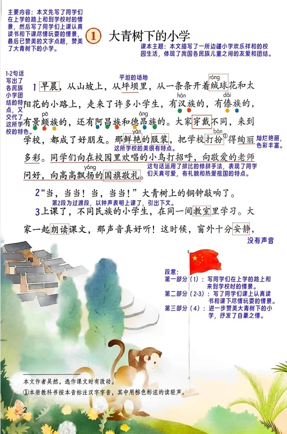 《大青树下的小学》课堂笔记